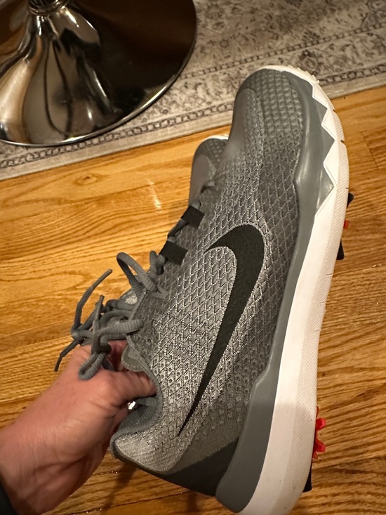 Nike Tiger Woods Golf Shoe Soft Spikes Cleats Gray Black Men 10 - Picture 5 of 10